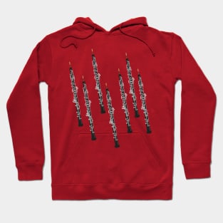 Oboe on dark red Hoodie